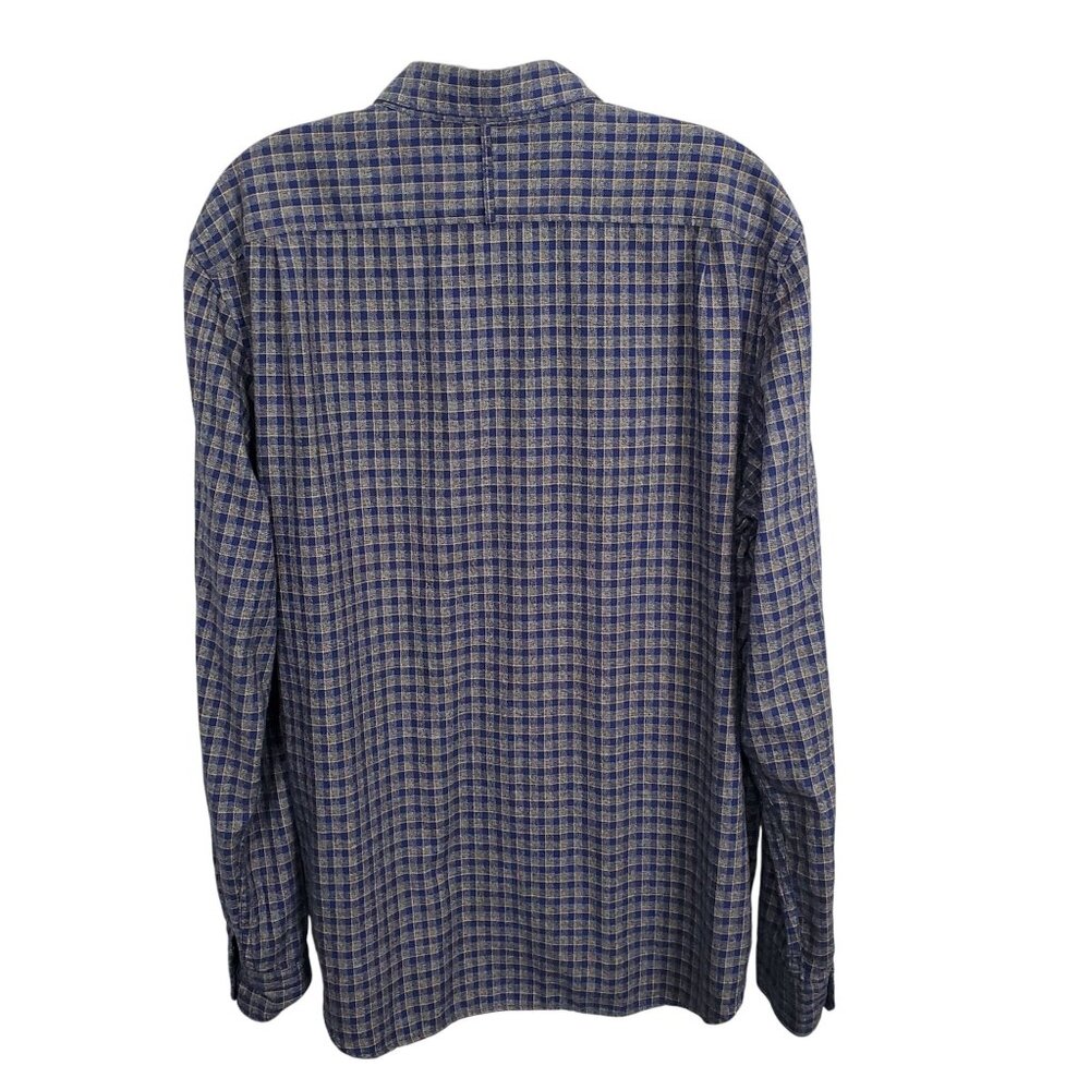Banana Republic Mens L Shirt Luxe Flannel Camden Fit Plaid Button-Up Long Sleeve - Picture 3 of 9